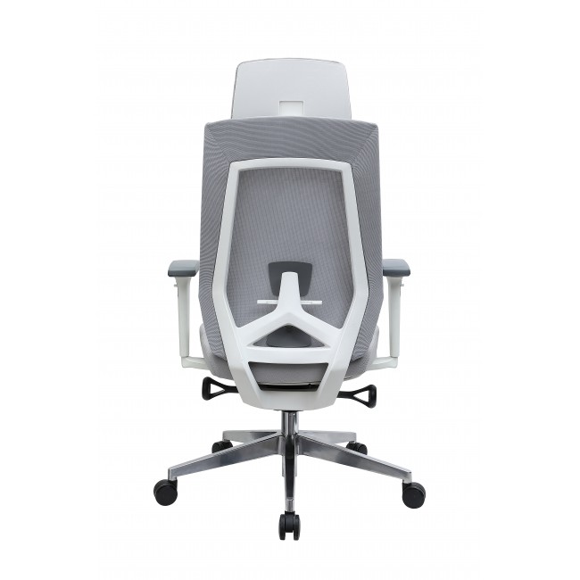 Πολυθρόνα γραφείου διευθυντή "ANESIS" από ύφασμα σε λευκο χρώμα 66x61x117