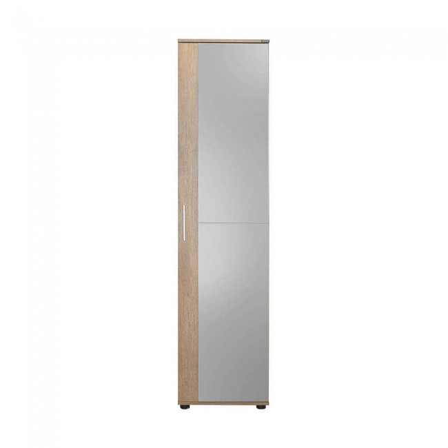 Έπιπλο εισόδου-παπουτσοθήκη "Kava" με καθρέπτη 20 ζεύγων γκρι-μπεζ 45x36x187