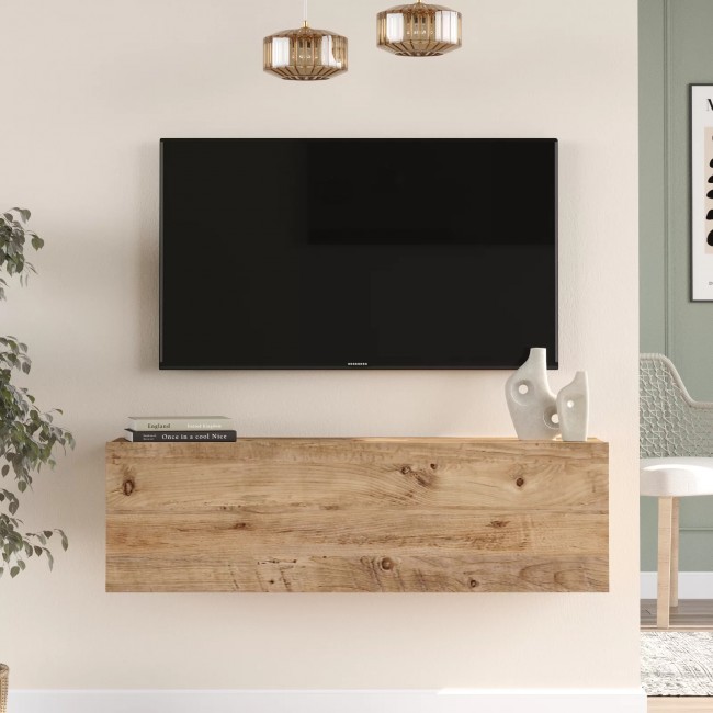 Έπιπλο τηλεόρασης επιτοίχιο "VIANA" σε χρώμα atlantic pine 100x32x30
