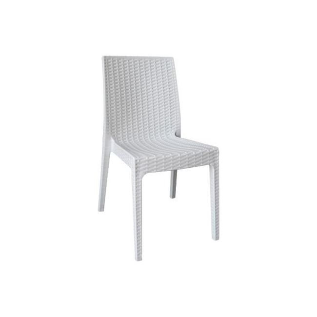 Καρέκλα "DAFNE" από πολυπροπυλένιο σε λευκό χρώμα 46x55x85