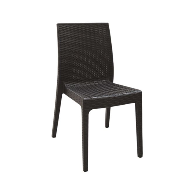 Καρέκλα "DAFNE' πολυπροπυλένιο σε καφέ χρώμα 46x55x85