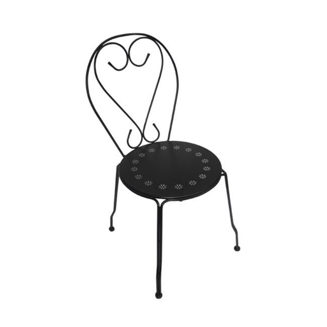 Καρέκλα "BISTRO" μεταλλική σε μαύρο χρώμα 41x48x90