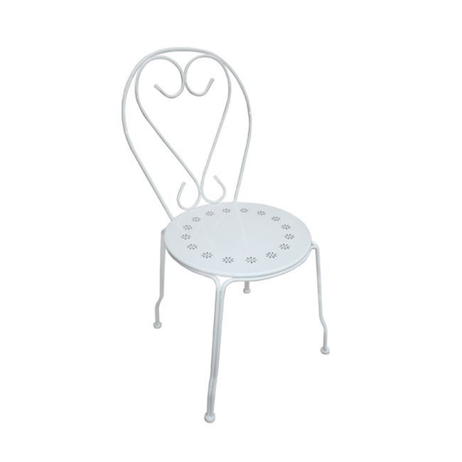 Καρέκλα "BISTRO" μεταλλική σε λευκό χρώμα 41x48x90
