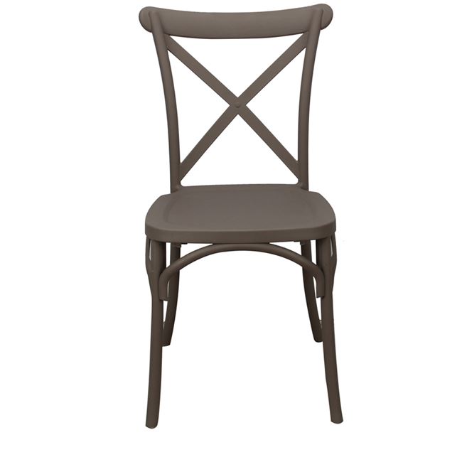 Καρέκλα "DESTINY" pp σε χρώμα καφέ 48x55x91
