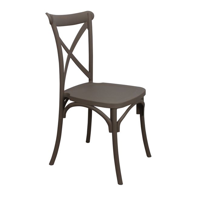 Καρέκλα "DESTINY" pp σε χρώμα καφέ 48x55x91