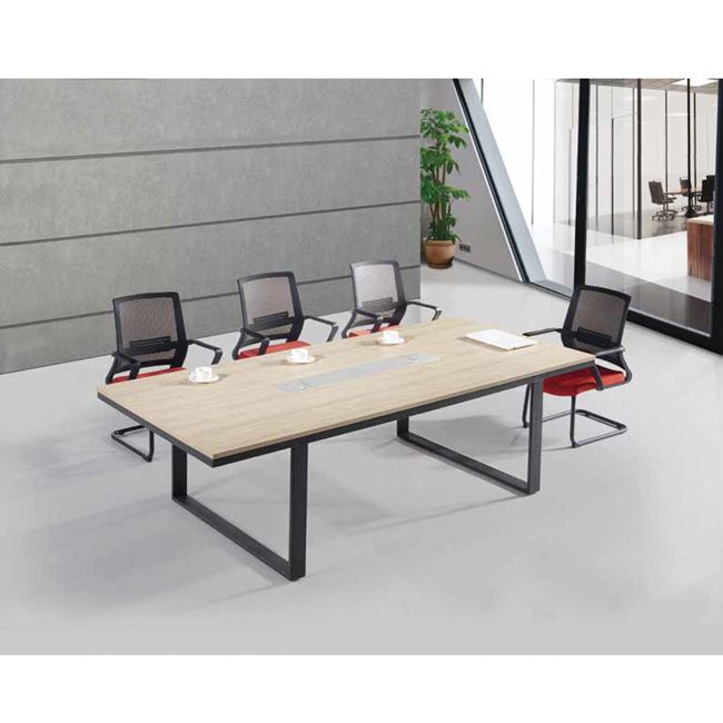 Τραπέζι συνεδρίου "PROGRESS" από μέταλλο σε χρώμα φυσικό/γκρι 240x120x75