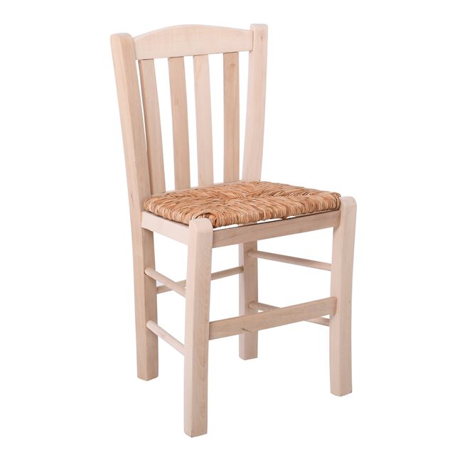 Καρέκλα "CASA" από ξύλο/ψάθα σε χρώμα φυσικό 42x45x88
