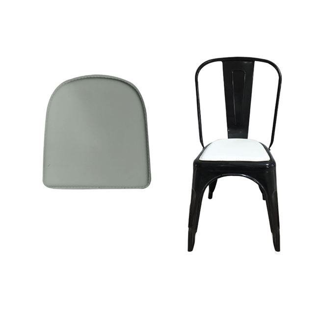Κάθισμα καρέκλας "RELIX" από pu/pvc σε γκρι χρώμα 30/16x30