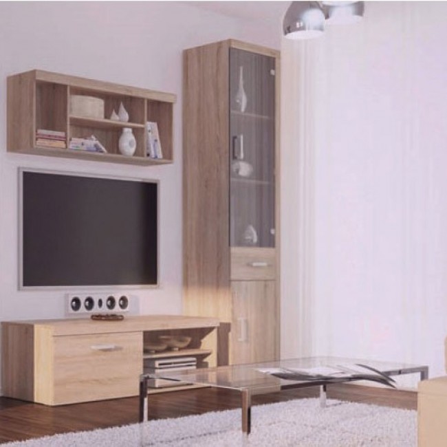 Σύνθεση TV "DAMIS" σε χρώμα σονόμα-δρυς 184.5x45x203