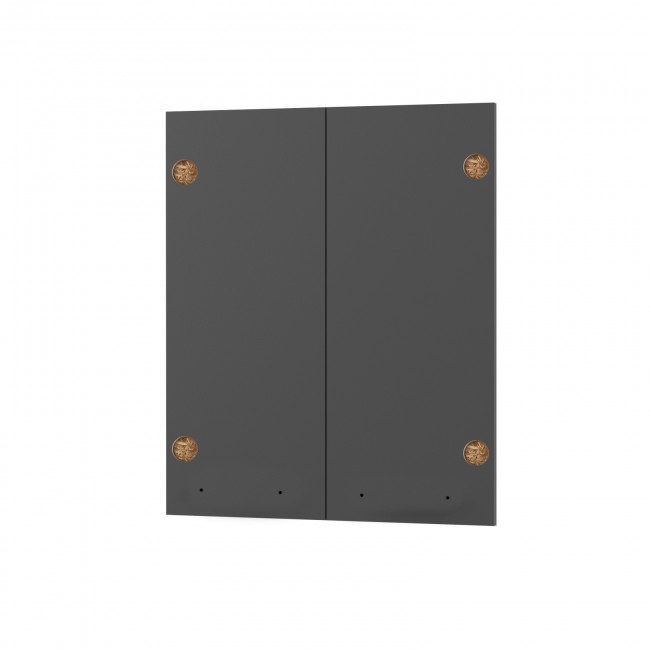 Άνω πορτάκια "CHARLOTTE" 2τμχ σε γραφίτη χρώμα 60x71.8x1.6