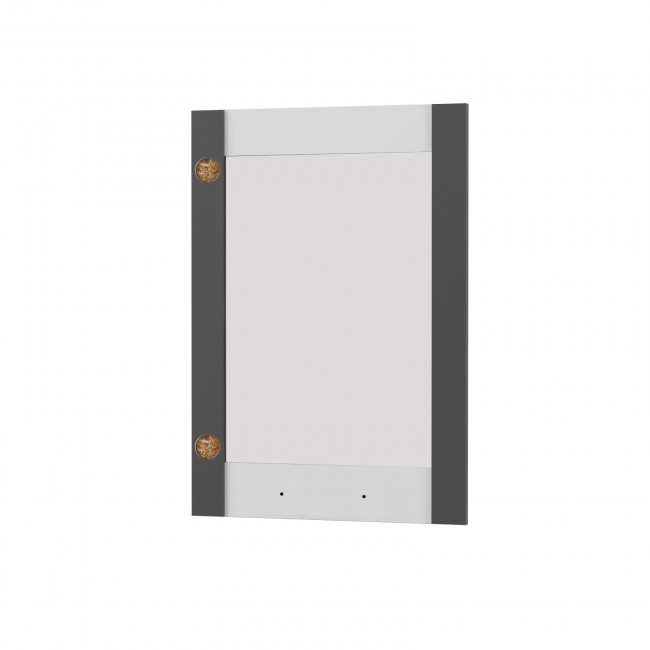 Άνω πορτάκι "CHARLOTTE" με τζάμι δεξί σε χρώμα γραφίτη 50x71.8x1.6