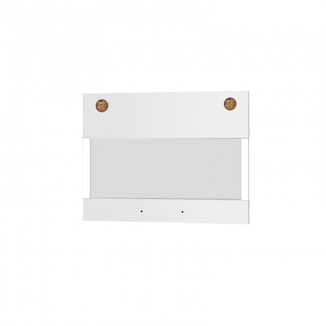 Άνω πορτάκι απορροφητήρα "CHARLOTTE" με τζάμι σε λευκό χρώμα 60x45x1.6
