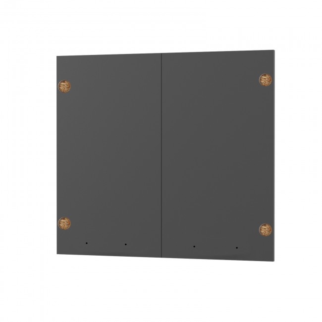 Άνω πορτάκια "CHARLOTTE" σετ 2 τμχ σε χρώμα γραφίτη 80x71.8x1.6