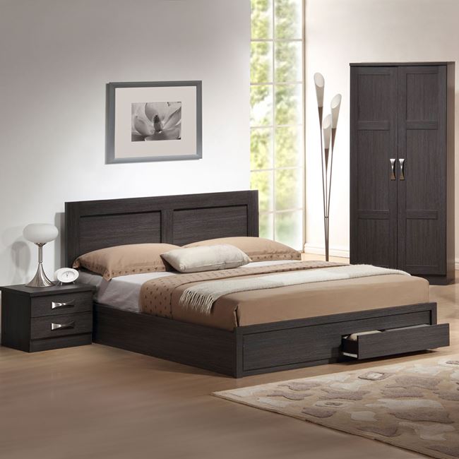 Κρεβάτι διπλό "CAPRI" σε χρώμα ζεμπράνο 169x206x92,5