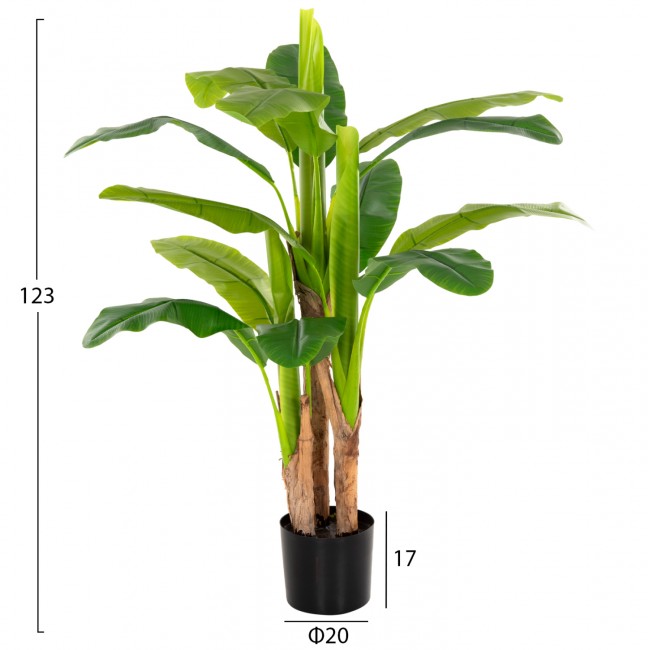 Διακοσμητικό συνθετικό φυτό "ΜΠΑΝΑΝΑ" σε γλάστρα 123Υ