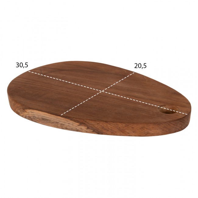 Ξύλο κοπής από ξύλο σε φυσικό χρώμα 20,5x30,5x2