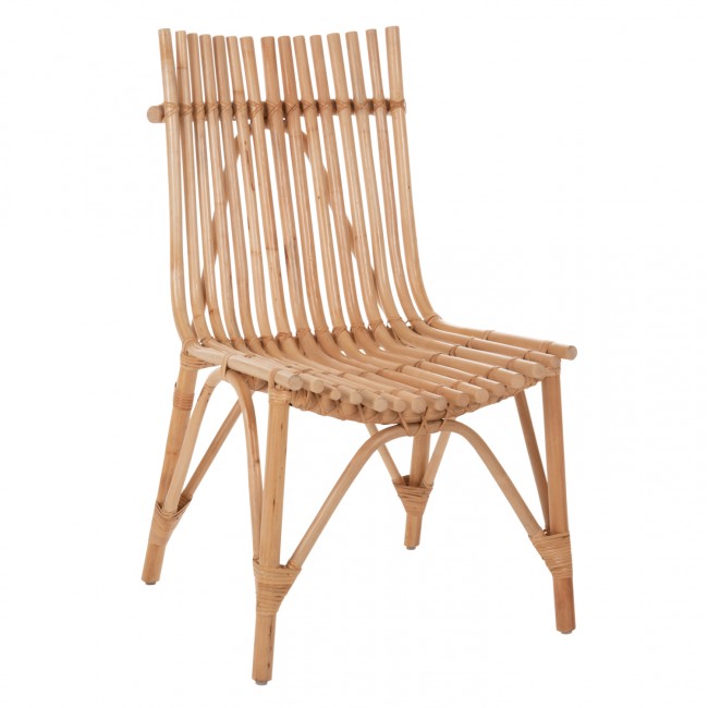 Καρέκλα "CELLION" από ξύλο/ραττάν σε φυσικό χρώμα 51x67x96