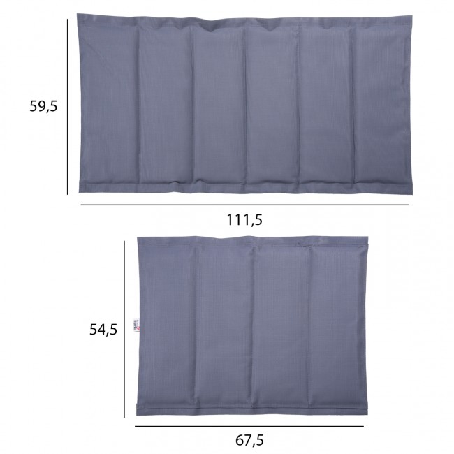 Ανταλλακτικό ξαπλώστρας "ΑΙΓΑΙΟ" από textilene σε χρώμα γκρι 111,5x59,5
