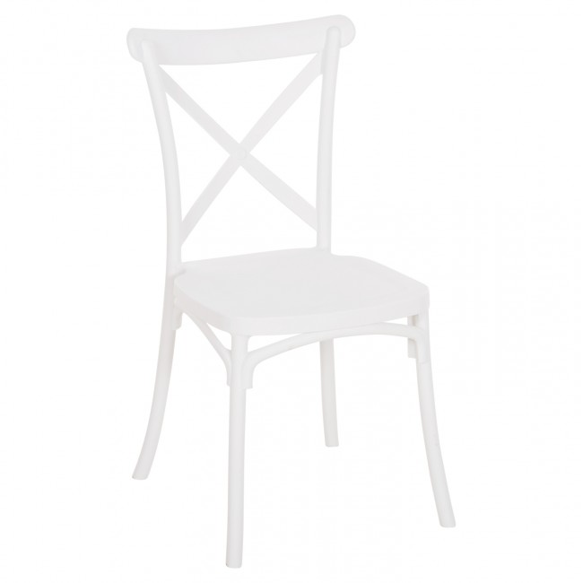 Καρέκλα "ANJI" από πολυπροπυλένιο σε χρώμα λευκό 47,5x52x90