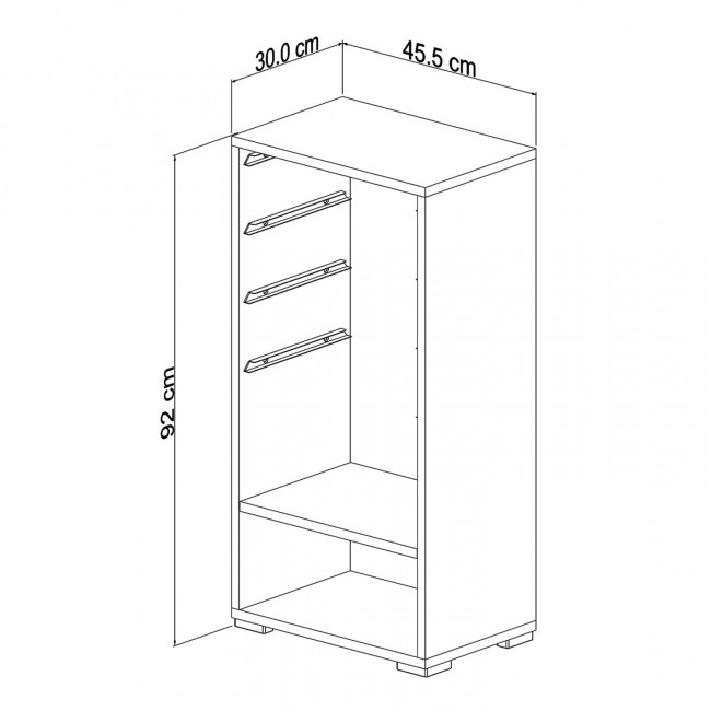 Συρταριέρα "SANI" σε λευκό χρώμα 45x30x90