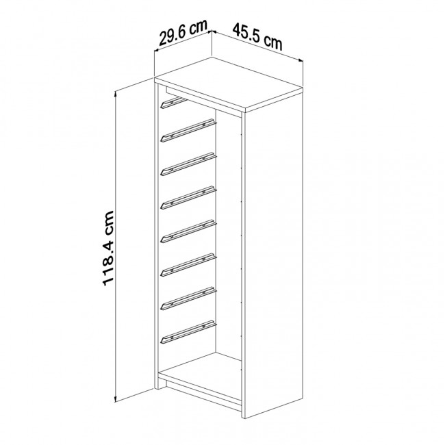 Συρταριέρα "SANI" σε σονόμα/λευκό χρώμα 45.5x29.6x118.5