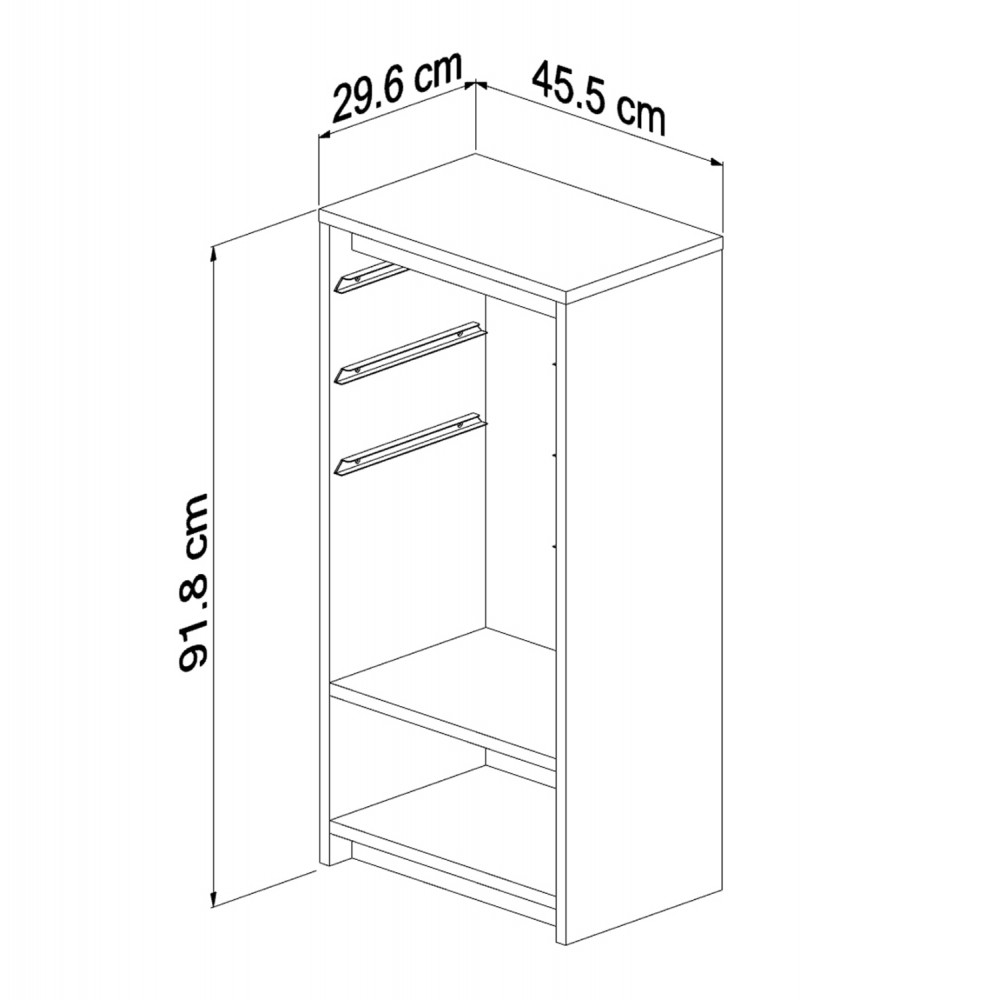 Συρταριέρα "SANI" σε σονόμα/λευκό χρώμα 45,5x30x92