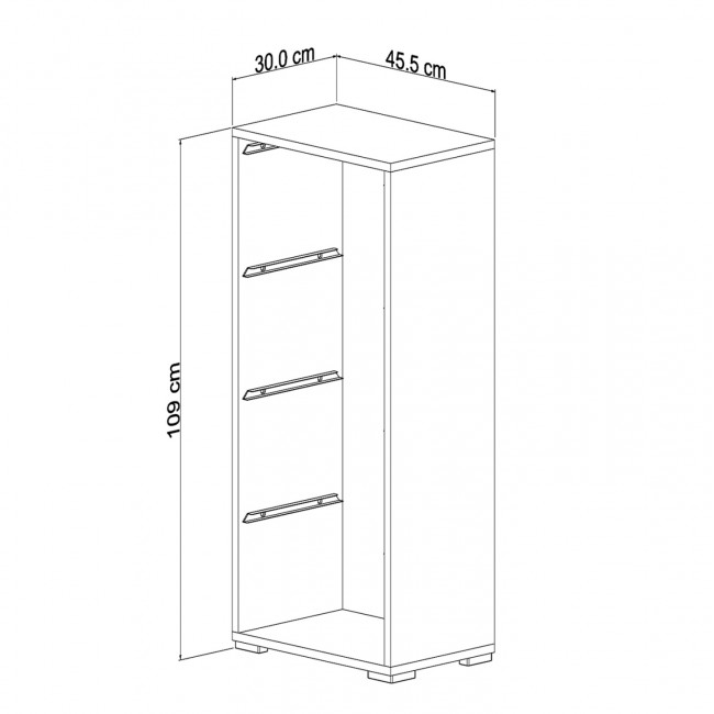 Συρταριέρα "SANI" σε λευκό χρώμα 45.5x30x109