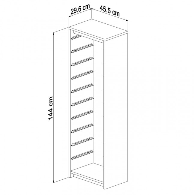 Συρταριέρα "SANI" σε σονόμα/λευκό χρώμα 45,5x29,6x144