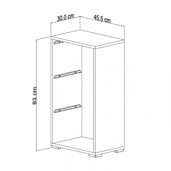 Συρταριέρα ''SANI'' σε χρώμα λευκό 45.5x30x83