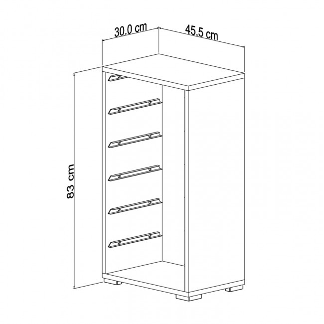 Συρταριέρα ''SANI'' σε χρώμα λευκό 45.5x30x83