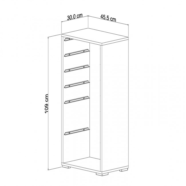 Συρταριέρα ''SANI'' σε χρώμα λευκό 45.5x30x109