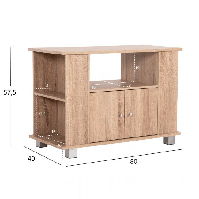 Έπιπλο τηλεόρασης ''CLUSE'' σε χρώμα σονόμα/oak 80x40x57.5