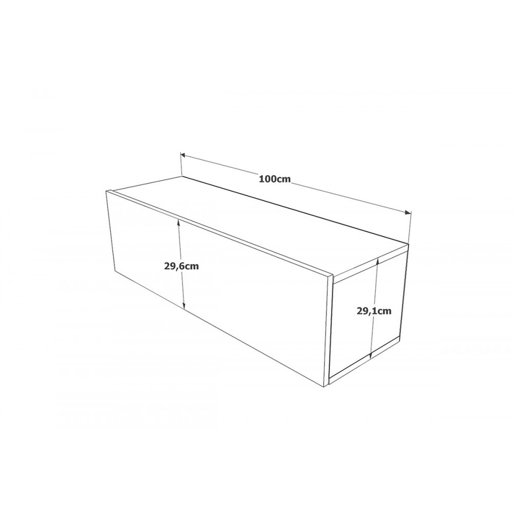 Έπιπλο τηλεόρασης "SERIT" σε ανθρακί/sonoma 100x31.6x29.6