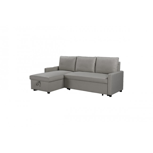 Kαναπές-κρεβάτι γωνία "INFUSE" από ύφασμα σε χρώμα γκρι 203x130x88