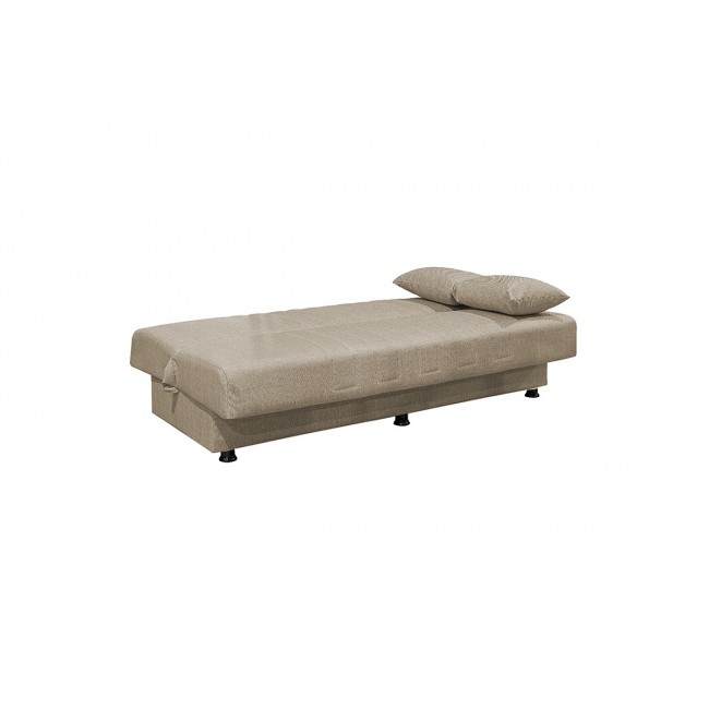 Kαναπές-κρεβάτι "ROMINA" τριθέσιος από ύφασμα σε χρώμα μπεζ 190x90x80