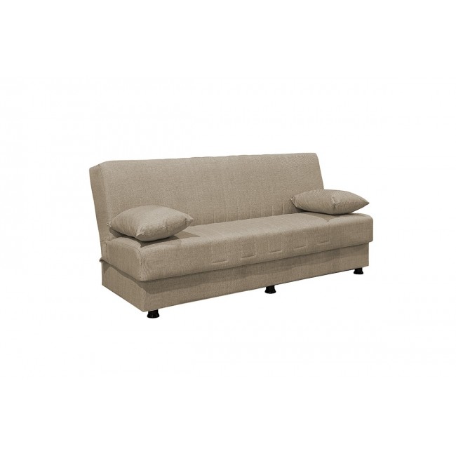 Kαναπές-κρεβάτι "ROMINA" τριθέσιος από ύφασμα σε χρώμα μπεζ 190x90x80