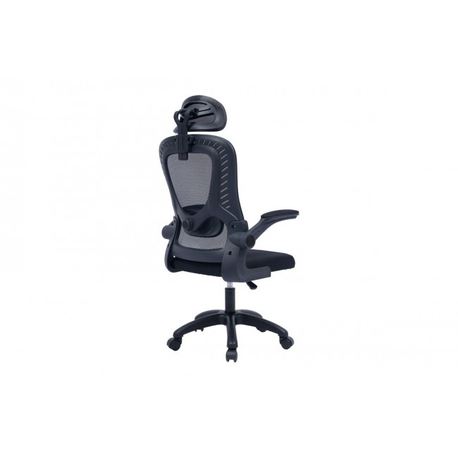 Καρέκλα γραφείου "DELILAH" από ύφασμα σε χρώμα μαύρο 62x61x110