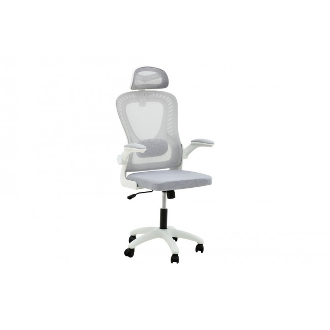 Καρέκλα γραφείου "DELILAH" από ύφασμα σε χρώμα γκρι 62x61x110