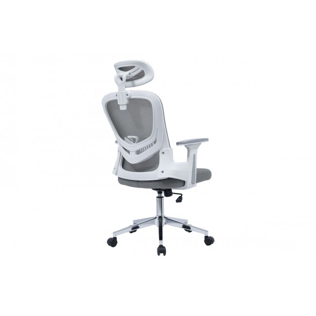 Καρέκλα γραφείου "IGNATIUS" από ύφασμα σε χρώμα γκρι 62x63x110