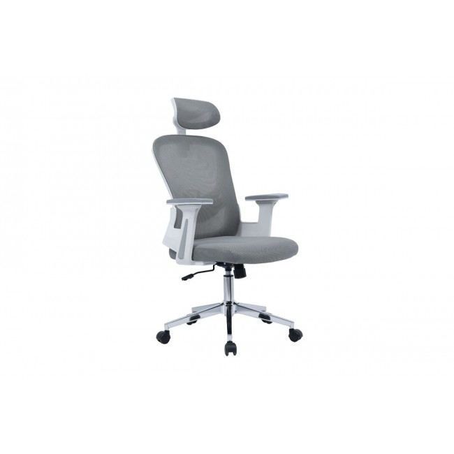 Καρέκλα γραφείου "IGNATIUS" από ύφασμα σε χρώμα γκρι 62x63x110