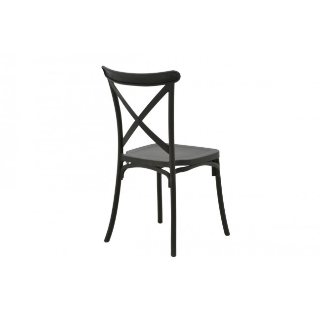 Καρέκλα "CROSSIE" από PP σε μαύρο χρώμα 51x48x90