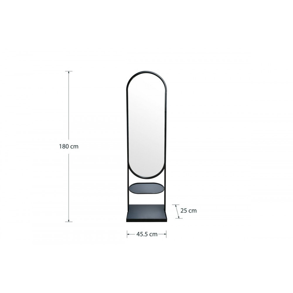 Καθρέπτης "ANELSA" σε μαύρο χρώμα 45.5x25x180