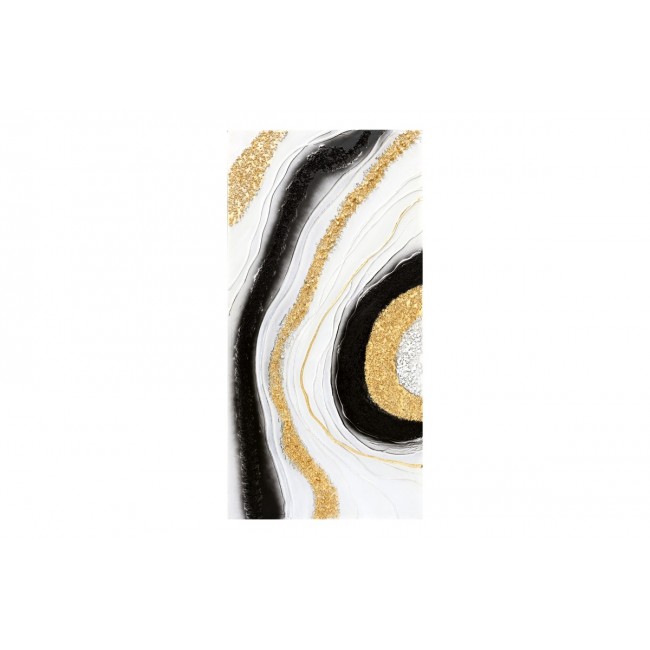 Πίνακας "CRAFT" σε καμβά σε κίτρινο/μαύρο χρώμα 60x3x120