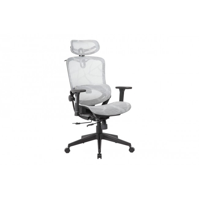 Καρέκλα γραφείου "KONILO" από mesh ύφασμα σε γκρι χρώμα 82.5x63.5x114