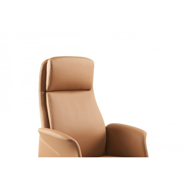 Καρέκλα γραφείου "DERJIO" από pu σε καφέ χρώμα 68x66x115