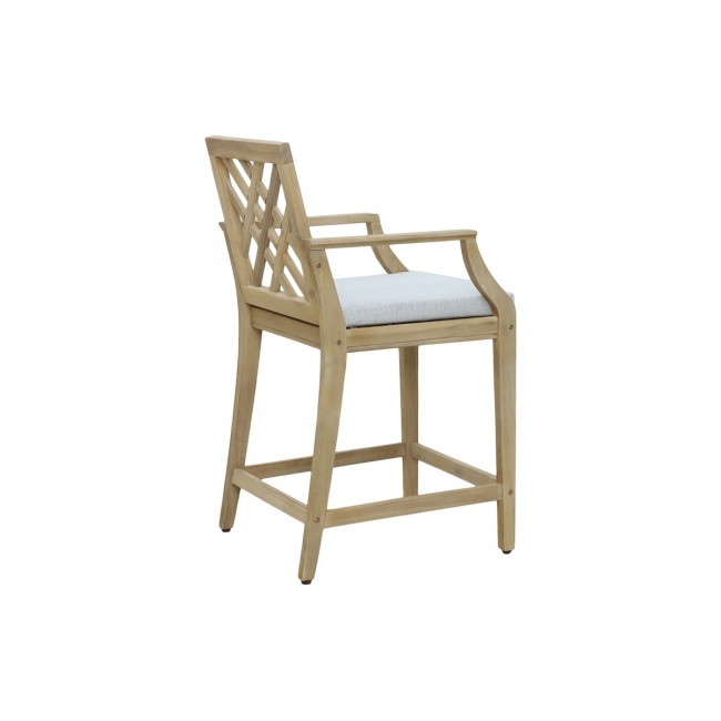 Καρέκλα "AMALFI" από ξύλο/ύφασμα σε φυσικό/μπεζ χρώμα 59x63.5x104.9