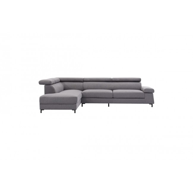 Γωνιακός καναπές "GRACIOUS" από ύφασμα σε ανθρακί χρώμα 257x178x86