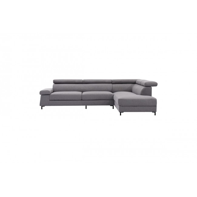 Γωνιακός καναπές "GRACIOUS" από ύφασμα σε ανθρακί χρώμα 257x178x86