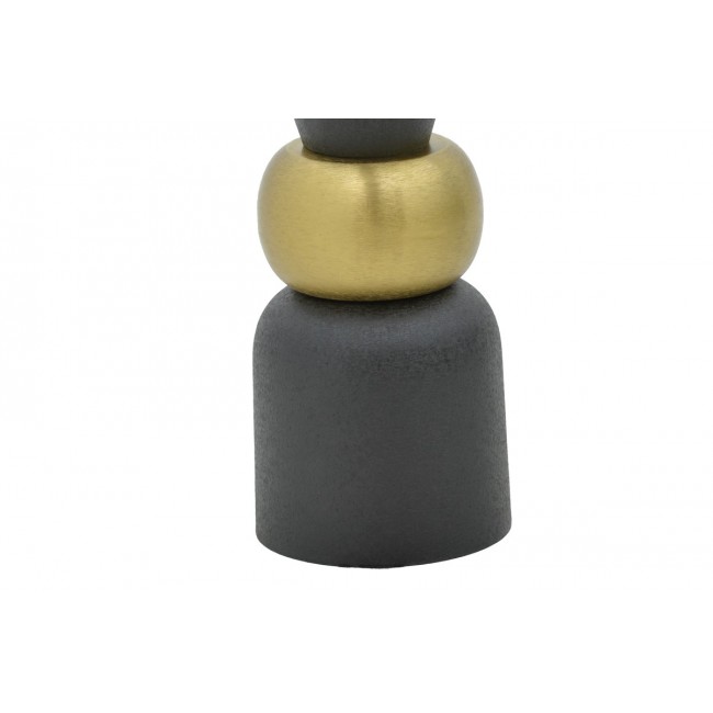 Βάζο "DECORASIE" από μέταλλο σε μαύρο/χρυσό χρώμα Φ28x65