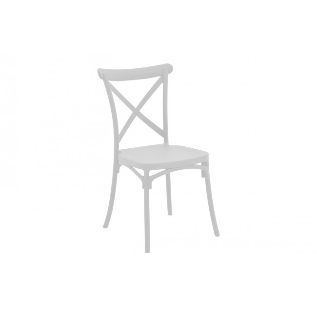 Καρέκλα "CROSSIE" από pp σε λευκό χρώμα 51x48x90
